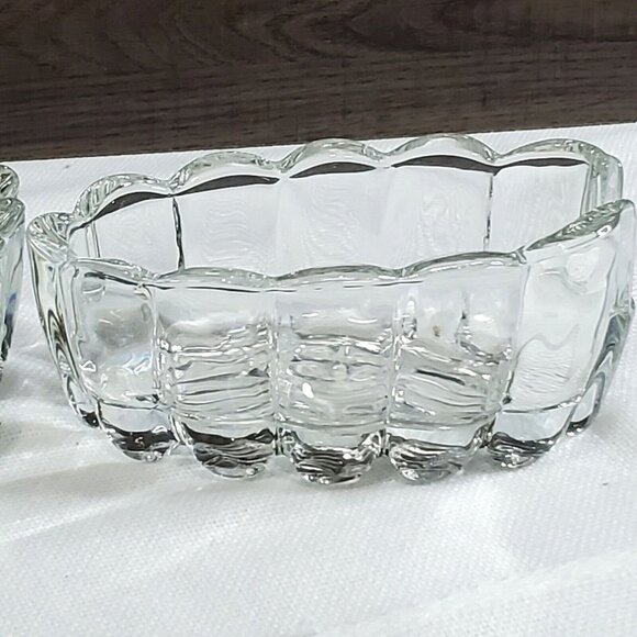 2 Princess House Utensil Holders Crystal #438 scallop Fork Spoon buffet service - Picture 7 of 8